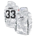 Punc MN.Vikings #33 Aaron Jones Sr. Player Arctic Camo Salute to Service Pullover Hoodies Limited Game Stitched Jerseys