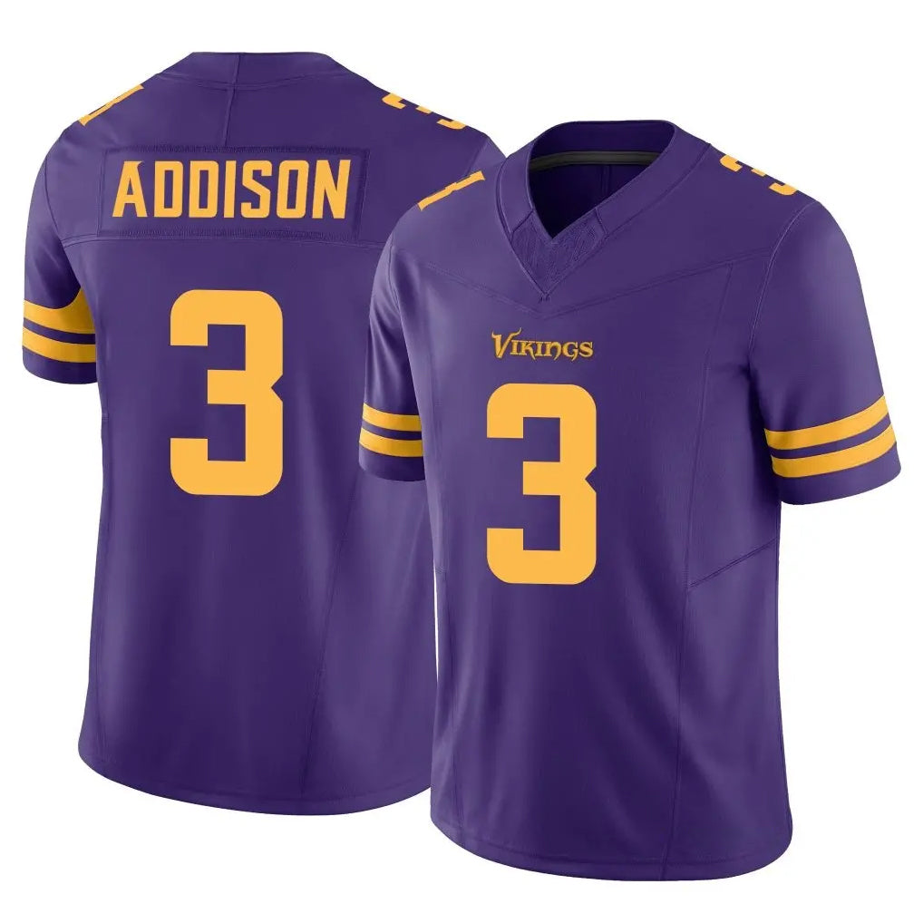Punc MN.Vikings #3 Jordan Addison Player Purple Limited Alternate Vapor F.U.S.E. Home Game Stitched Jerseys