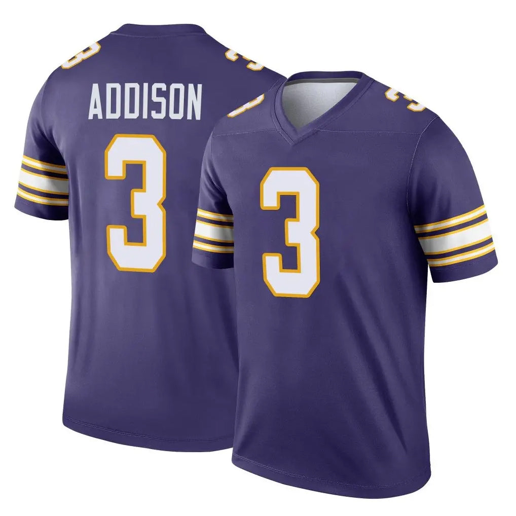 Punc MN.Vikings #3 Jordan Addison Player Purple Limited Classic Home Game Stitched Jerseys