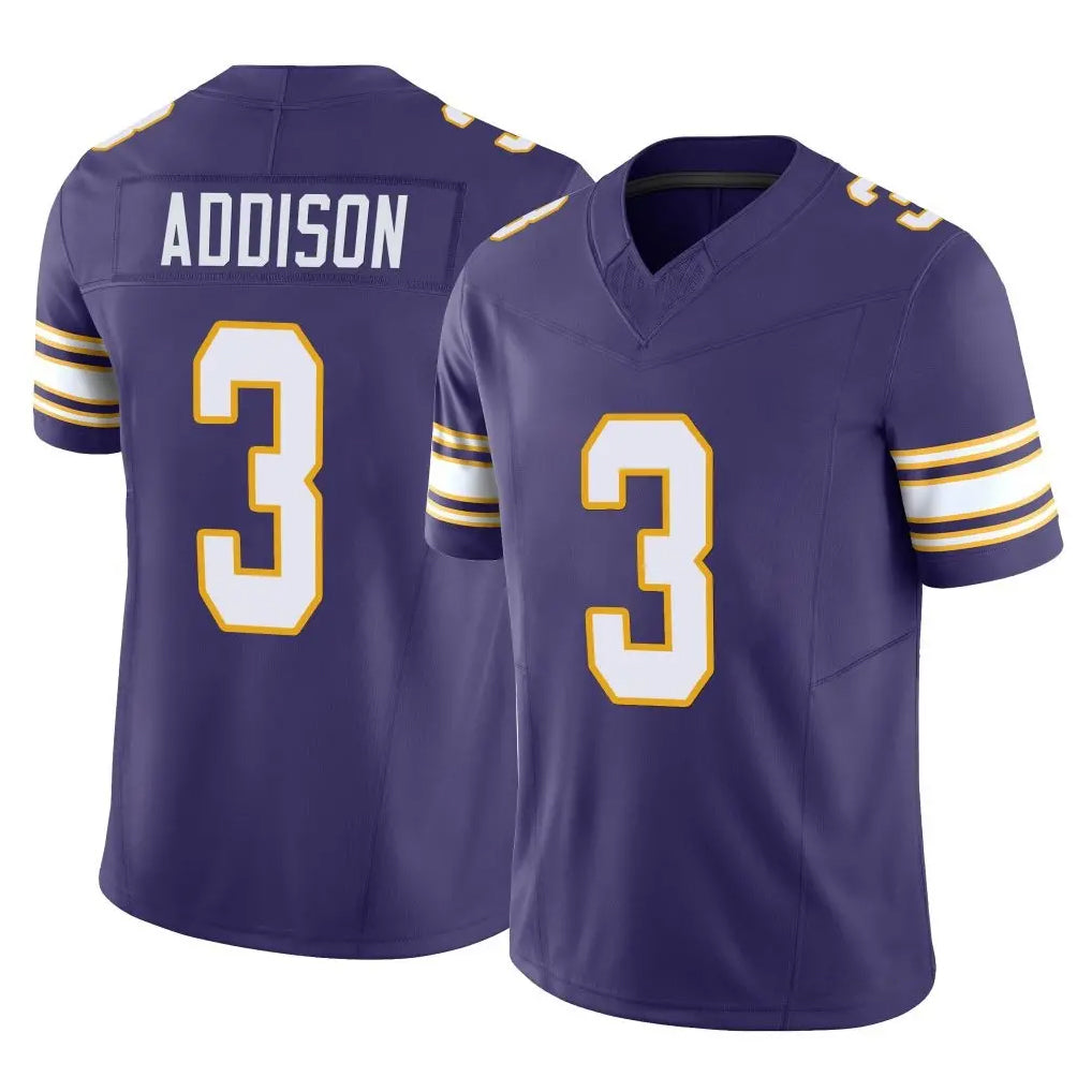 Punc MN.Vikings #3 Jordan Addison Player Purple Limited Classic Vapor F.U.S.E. Home Game Stitched Jerseys