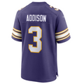 Punc MN.Vikings #3 Jordan Addison Purple Classic Player Game Jersey American Stitched Jersey