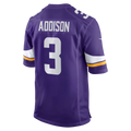 Punc MN.Vikings #3 Jordan Addison Purple Game Stitched Jerseys