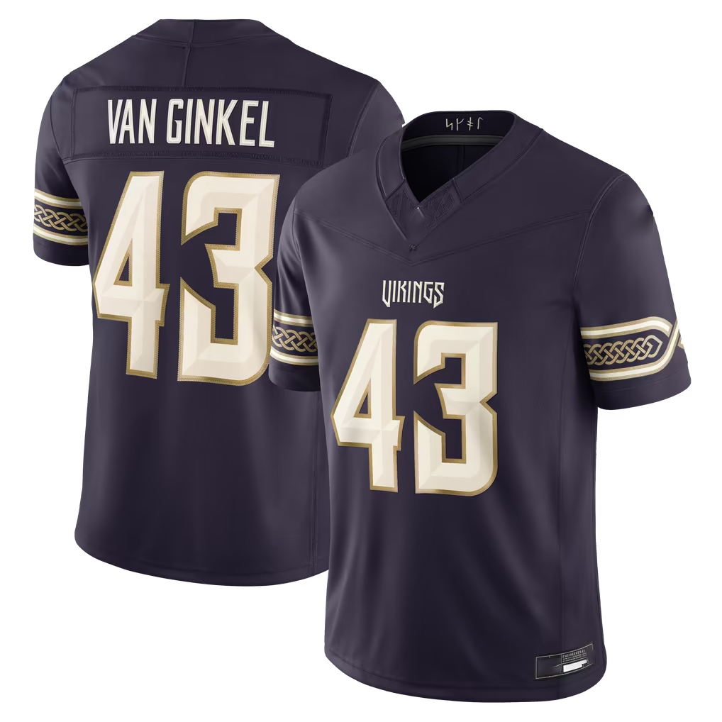 Punc MN.Vikings #43 Andrew Van Ginkel Purple 2026 Rivalries Collection Limited Stitched Jerseys