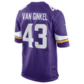 Punc MN.Vikings #43 Andrew Van Ginkel Purple Team Game Jersey Stitched American Stitched Jerseys
