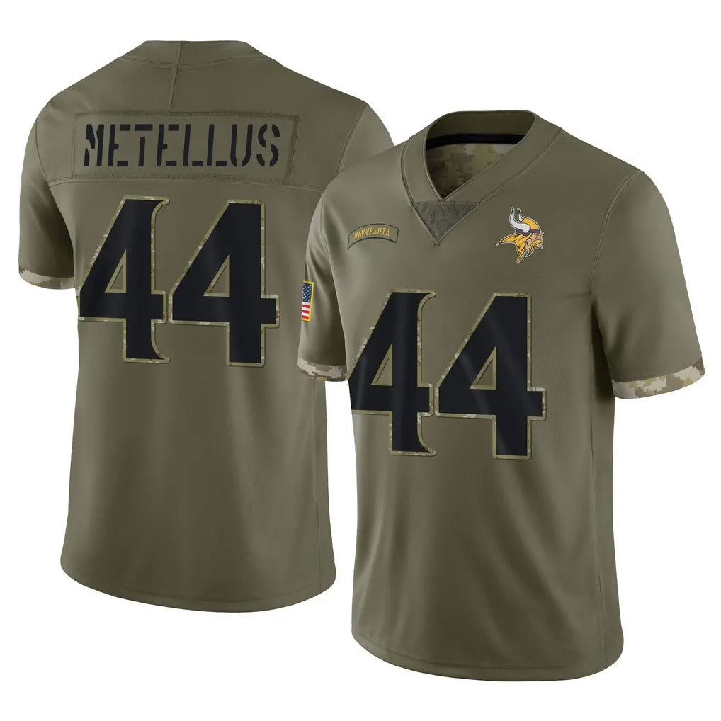 Punc MN.Vikings #44 Josh Metellus Player Olive Salute To Service Limited Stitched Jerseys