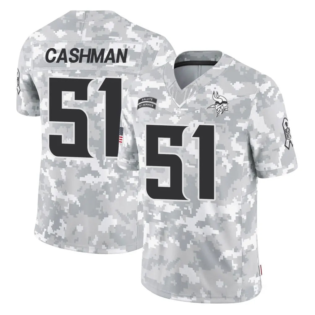 Punc MN.Vikings #51 Blake Cashman Player Arctic Camo Salute To Service Limited Game Stitched Jerseys