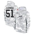 Punc MN.Vikings #51 Blake Cashman Player Arctic Camo Salute to Service Pullover Hoodies Limited Game Stitched Jerseys