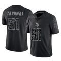 Punc MN.Vikings #51 Blake Cashman Player Black Reflective LImited Home Game Stitched Jerseys