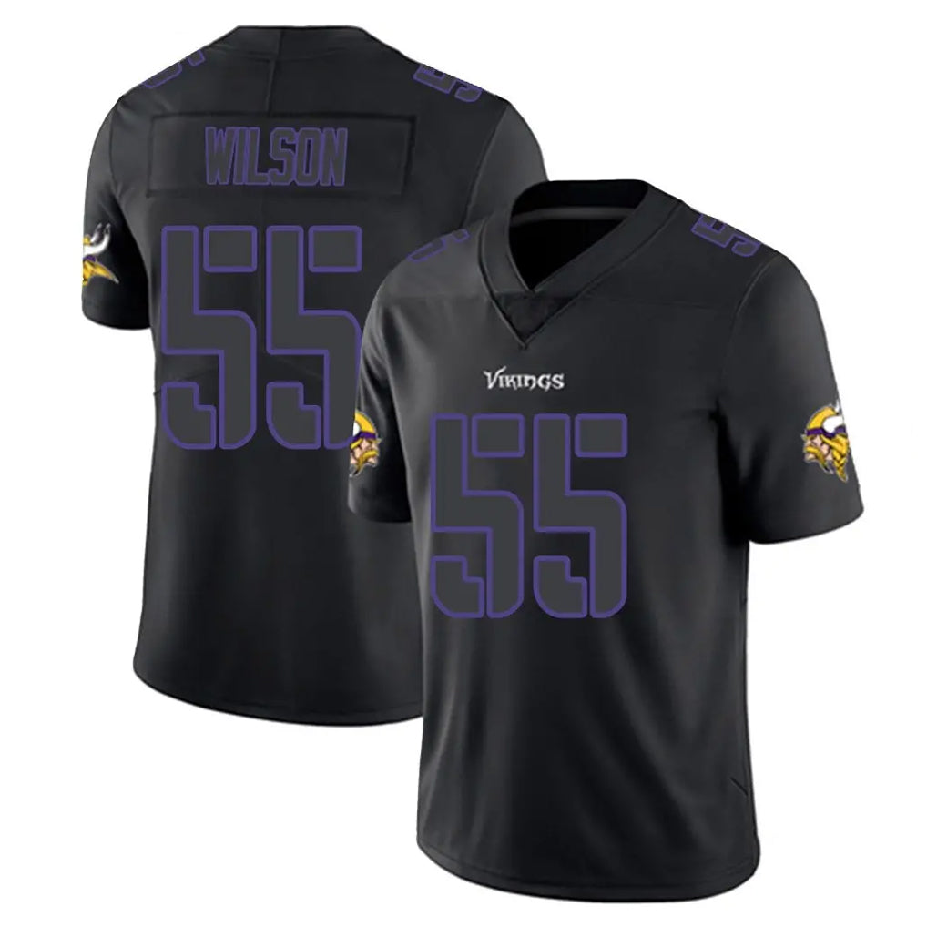 Punc MN.Vikings #55 Eric Wilson Player Black Impact LImited Home Game Stitched Jerseys