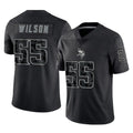 Punc MN.Vikings #55 Eric Wilson Player Black Reflective LImited Home Game Stitched Jerseys