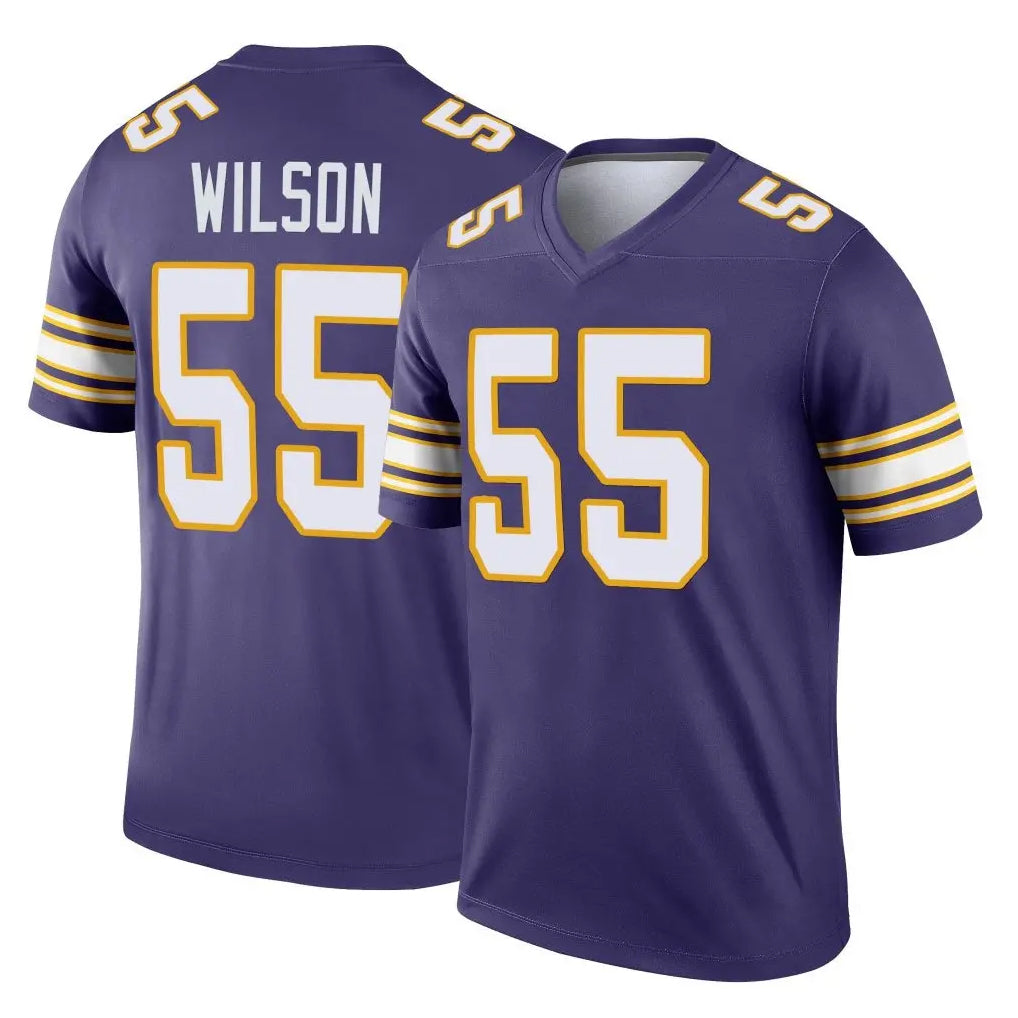Punc MN.Vikings #55 Eric Wilson Player Purple Limited Classic Home Game Stitched Jerseys