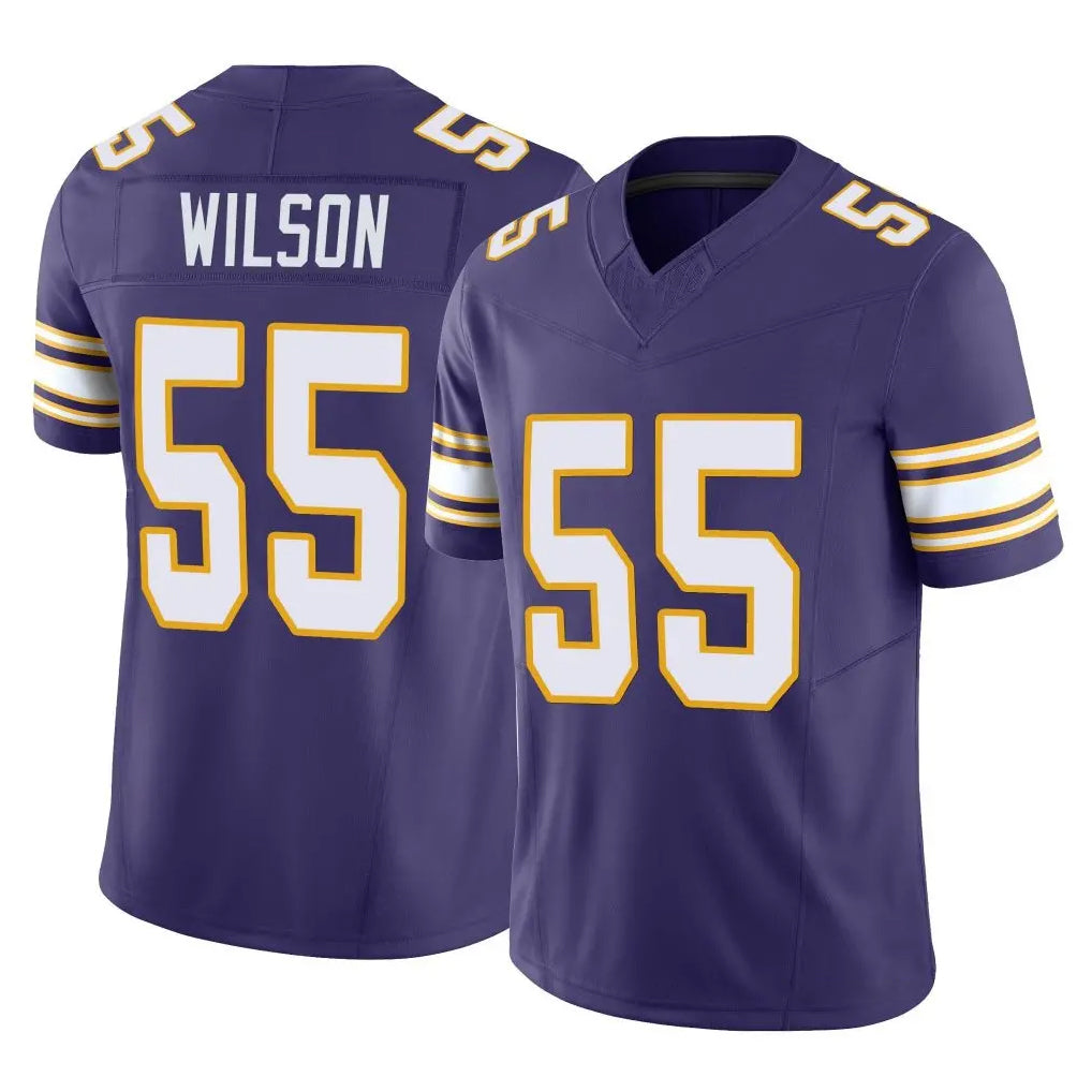 Punc MN.Vikings #55 Eric Wilson Player Purple Limited Classic Vapor F.U.S.E. Home Game Stitched Jerseys