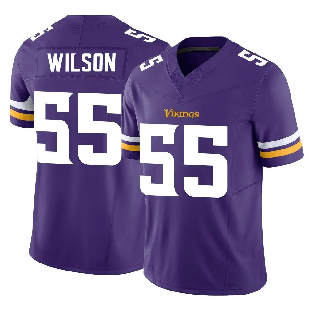 Punc MN.Vikings #55 Eric Wilson Player Purple Limited Vapor F.U.S.E. Home Game Stitched Jerseys