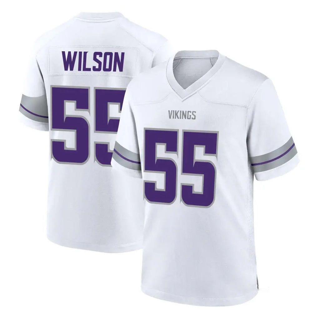 Punc MN.Vikings #55 Eric Wilson Player White Alternate Home Game Stitched Jerseys