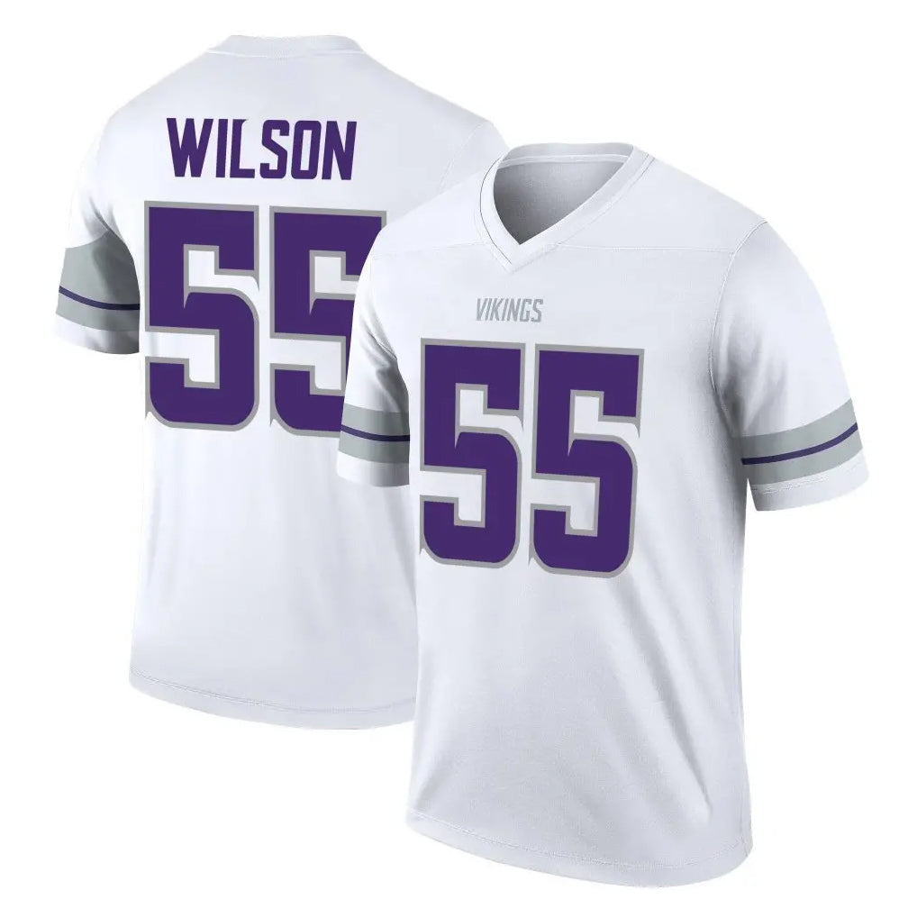 Punc MN.Vikings #55 Eric Wilson Player White Alternate Legend Home Game Stitched Jerseys