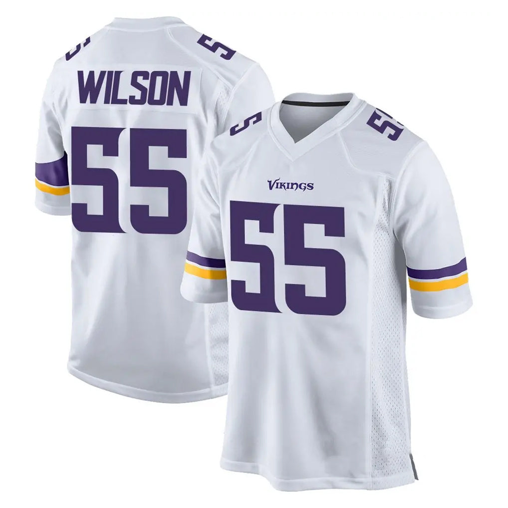 Punc MN.Vikings #55 Eric Wilson Player White Home Game Stitched Jerseys