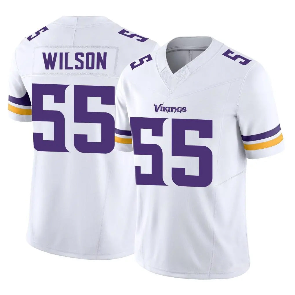 Punc MN.Vikings #55 Eric Wilson Player White Limited Vapor F.U.S.E. Home Game Stitched Jerseys