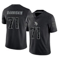 Punc MN.Vikings #71 Christian Darrisaw Player Black Reflective LImited Home Game Stitched Jerseys