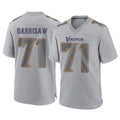 Punc MN.Vikings #71 Christian Darrisaw Player Gray Atmosphere Fashion Home Game Stitched Jerseys