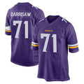Punc MN.Vikings #71 Christian Darrisaw Player Purple Home Game Stitched Jerseys