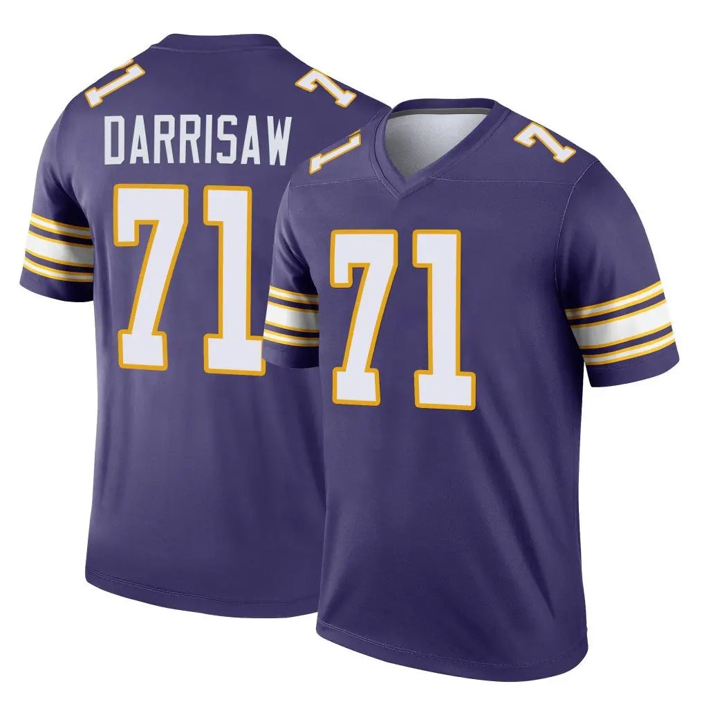 Punc MN.Vikings #71 Christian Darrisaw Player Purple Limited Classic Home Game Stitched Jerseys