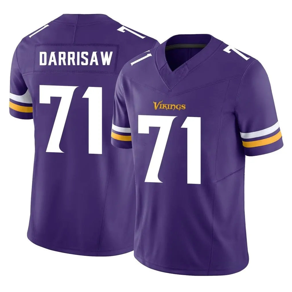 Punc MN.Vikings #71 Christian Darrisaw Player Purple Limited Vapor F.U.S.E. Home Game Stitched Jerseys