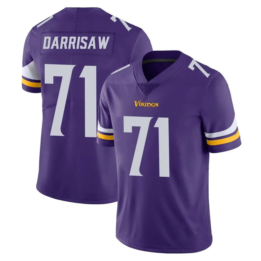 Punc MN.Vikings #71 Christian Darrisaw Player Purple Limited Vapor Untouchable Home Game Stitched Jerseys