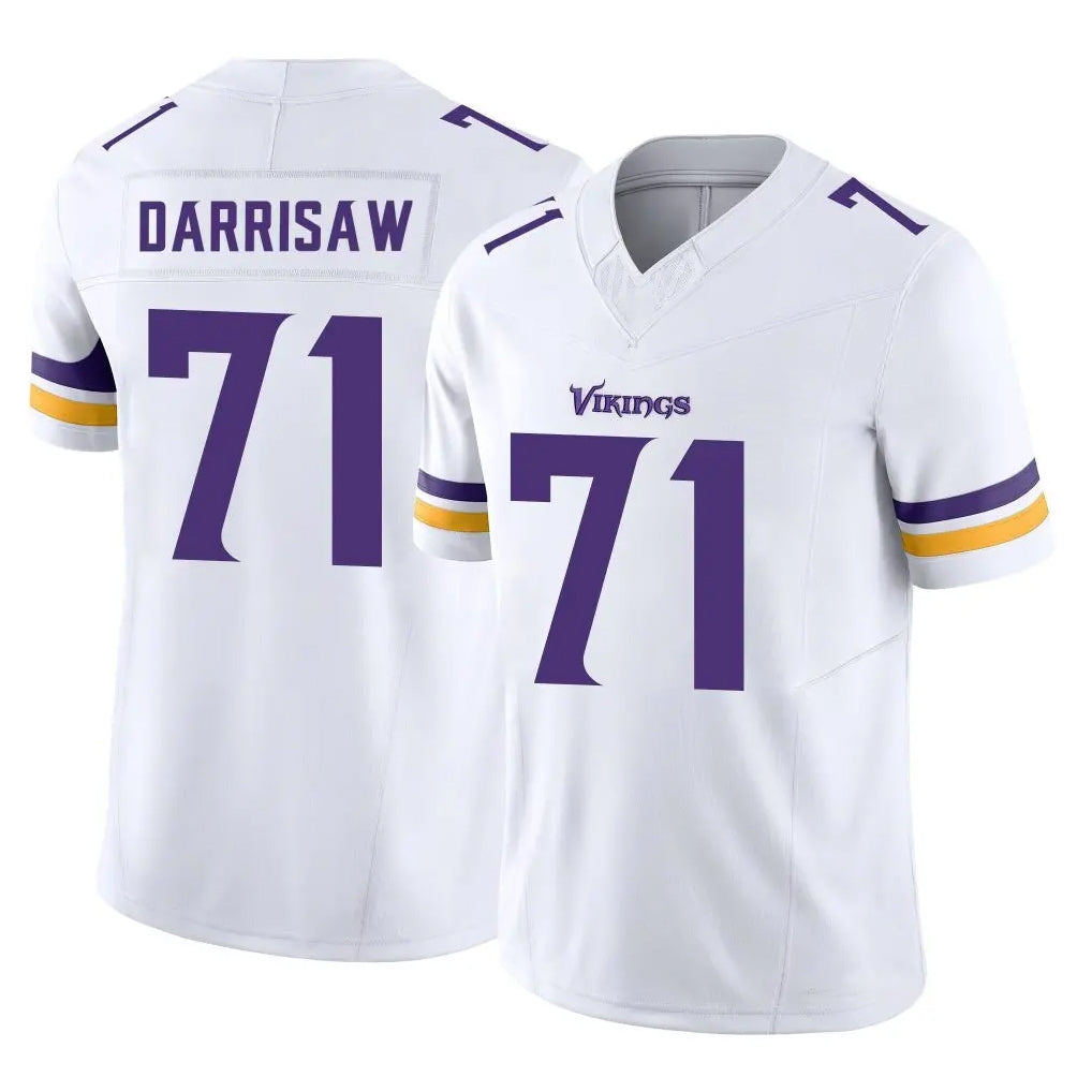 Punc MN.Vikings #71 Christian Darrisaw Player White Limited Vapor F.U.S.E. Home Game Stitched Jerseys