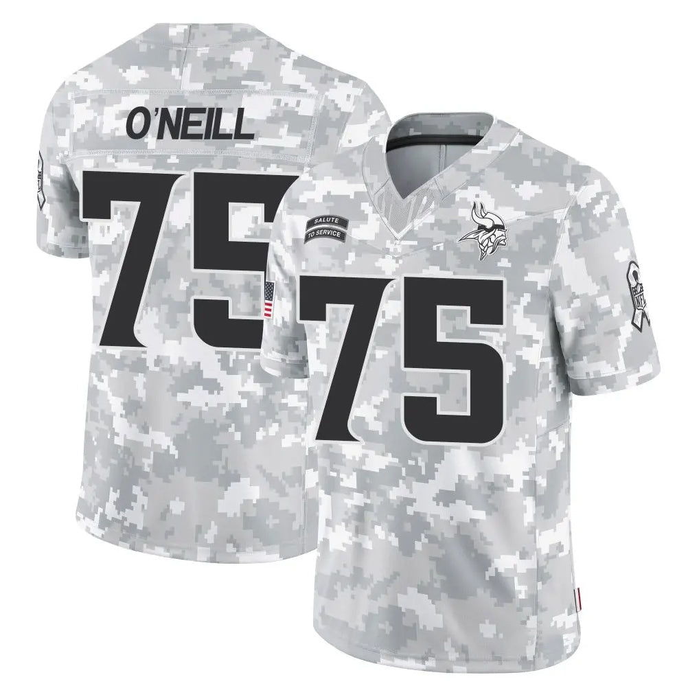 Punc MN.Vikings #75 Brian O'Neill Player Arctic Camo Salute To Service Limited Game Stitched Jerseys