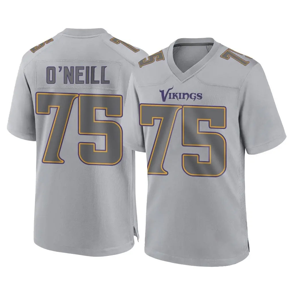 Punc MN.Vikings #75 Brian O'Neill Player Gray Atmosphere Fashion Home Game Stitched Jerseys