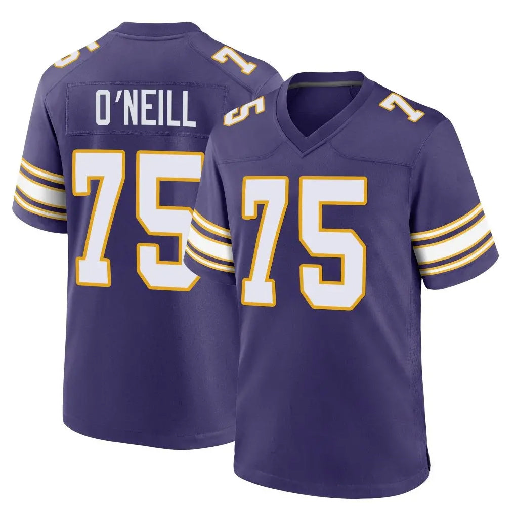 Punc MN.Vikings #75 Brian O'Neill Player Purple Classic Home Game Stitched Jerseys