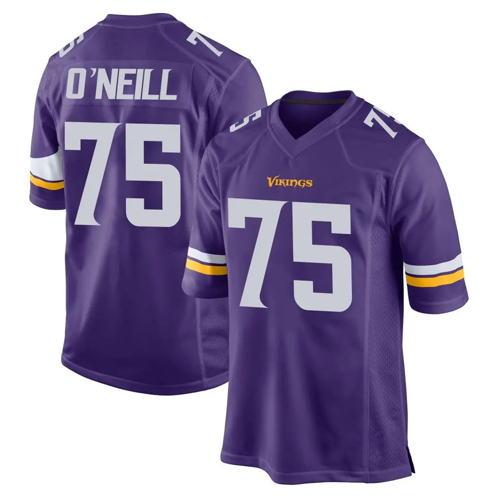 Punc MN.Vikings #75 Brian O'Neill Player Purple Home Game Stitched Jerseys