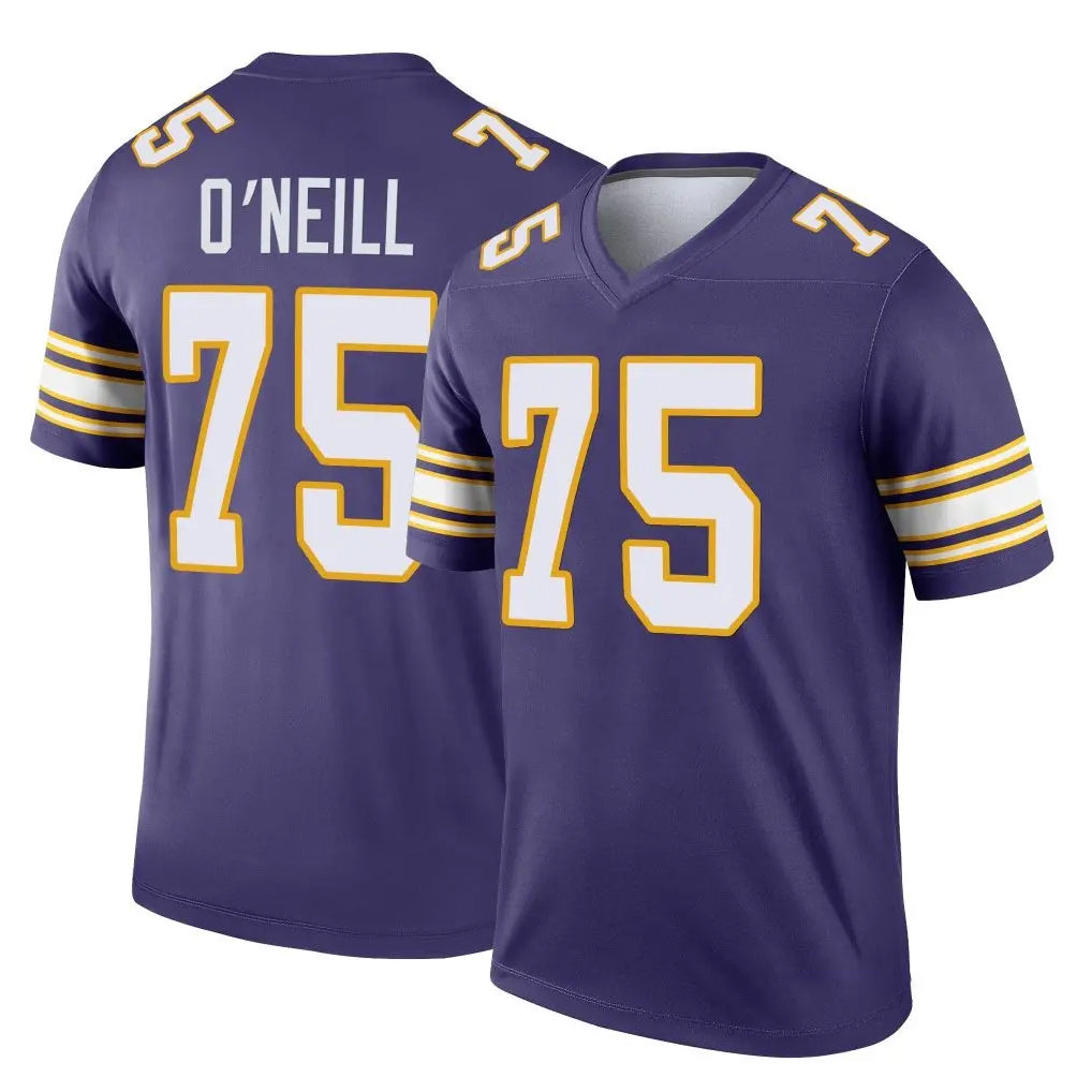 Punc MN.Vikings #75 Brian O'Neill Player Purple Limited Classic Home Game Stitched Jerseys