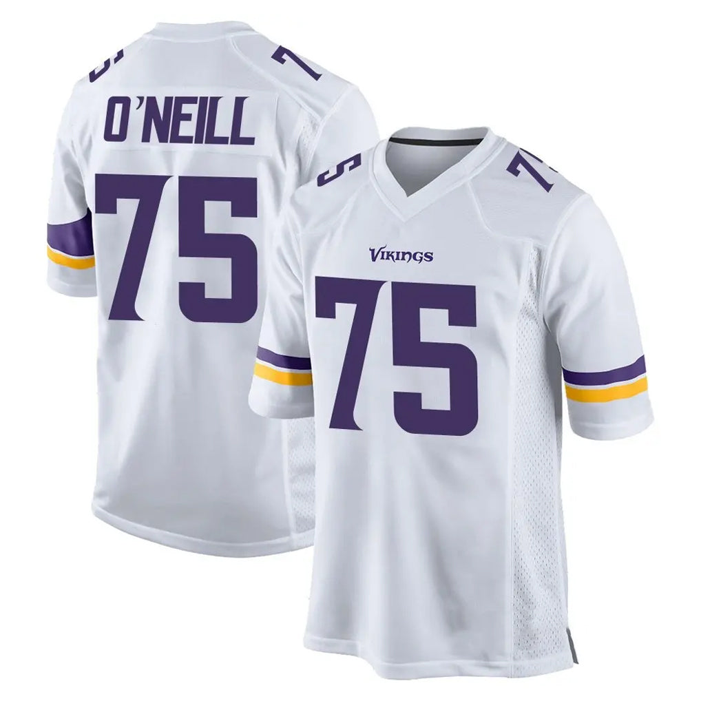Punc MN.Vikings #75 Brian O'Neill Player White Home Game Stitched Jerseys