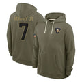 Punc MN.Vikings #7 Byron Murphy Jr. Player Olive Salute to Service Pullover Hoodies Limited Stitched Jerseys