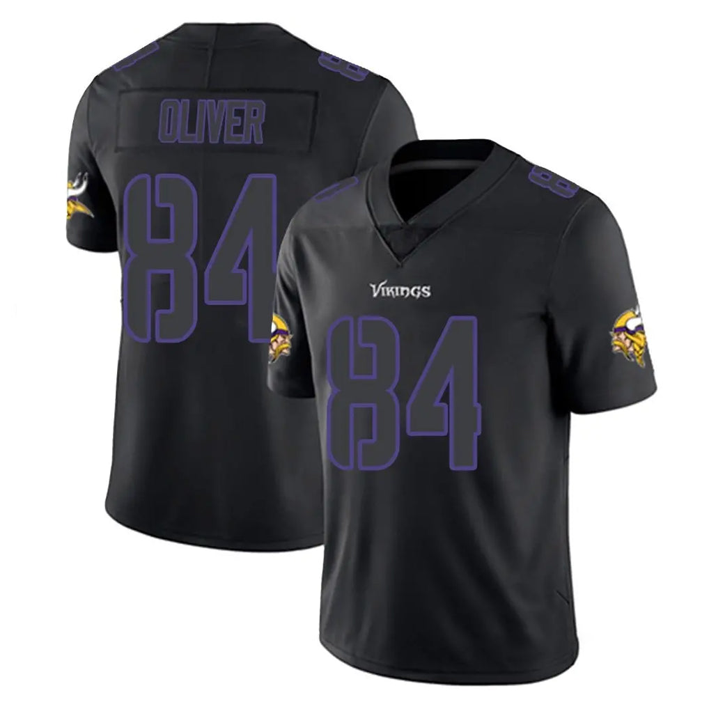 Punc MN.Vikings #84 Josh Oliver Player Black Impact LImited Home Game Stitched Jerseys
