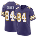 Punc MN.Vikings #84 Josh Oliver Player Purple Classic Home Game Stitched Jerseys