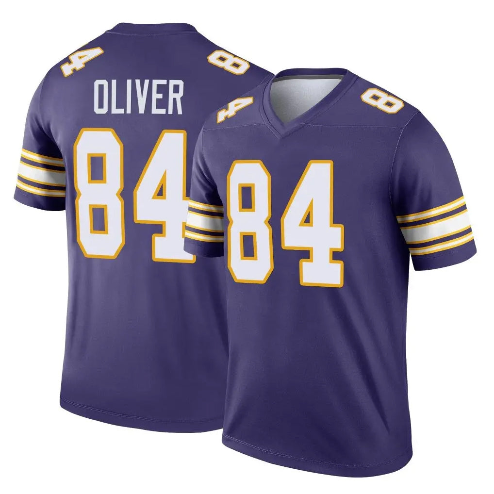 Punc MN.Vikings #84 Josh Oliver Player Purple Limited Classic Home Game Stitched Jerseys