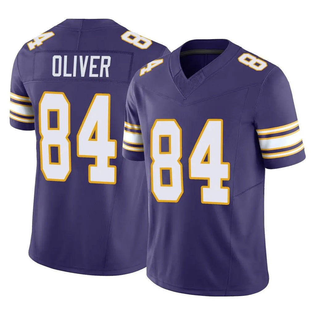 Punc MN.Vikings #84 Josh Oliver Player Purple Limited Classic Vapor F.U.S.E. Home Game Stitched Jerseys