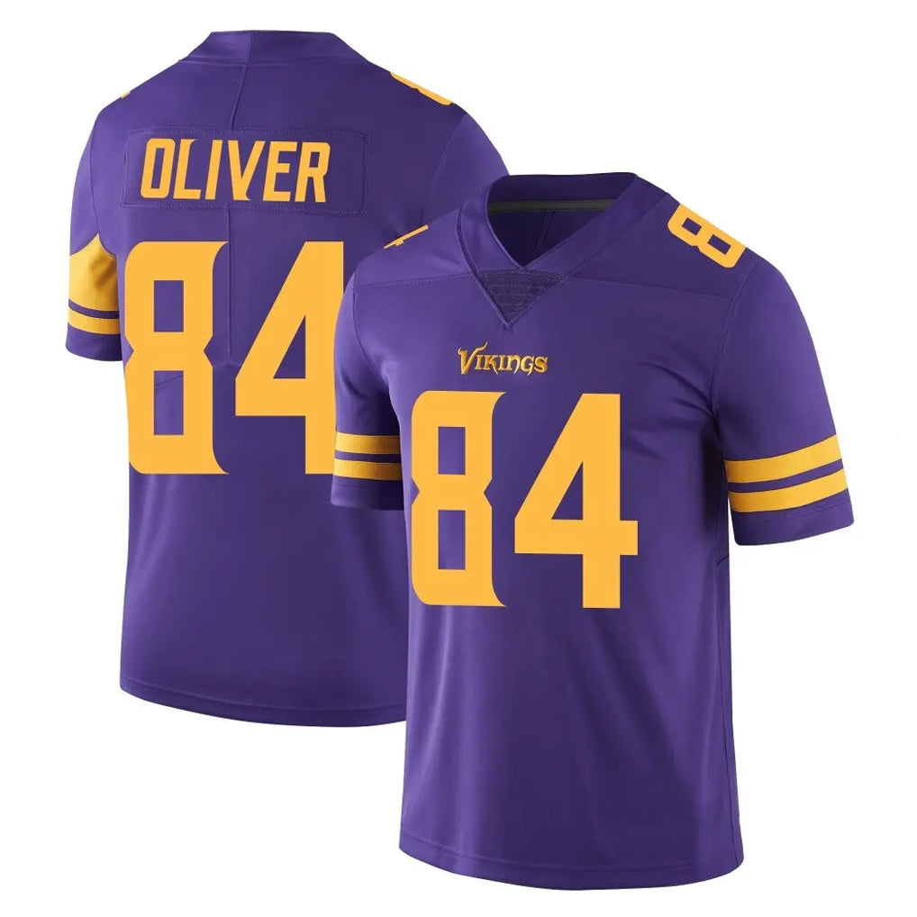 Punc MN.Vikings #84 Josh Oliver Player Purple Limited Color Rush Home Game Stitched Jerseys