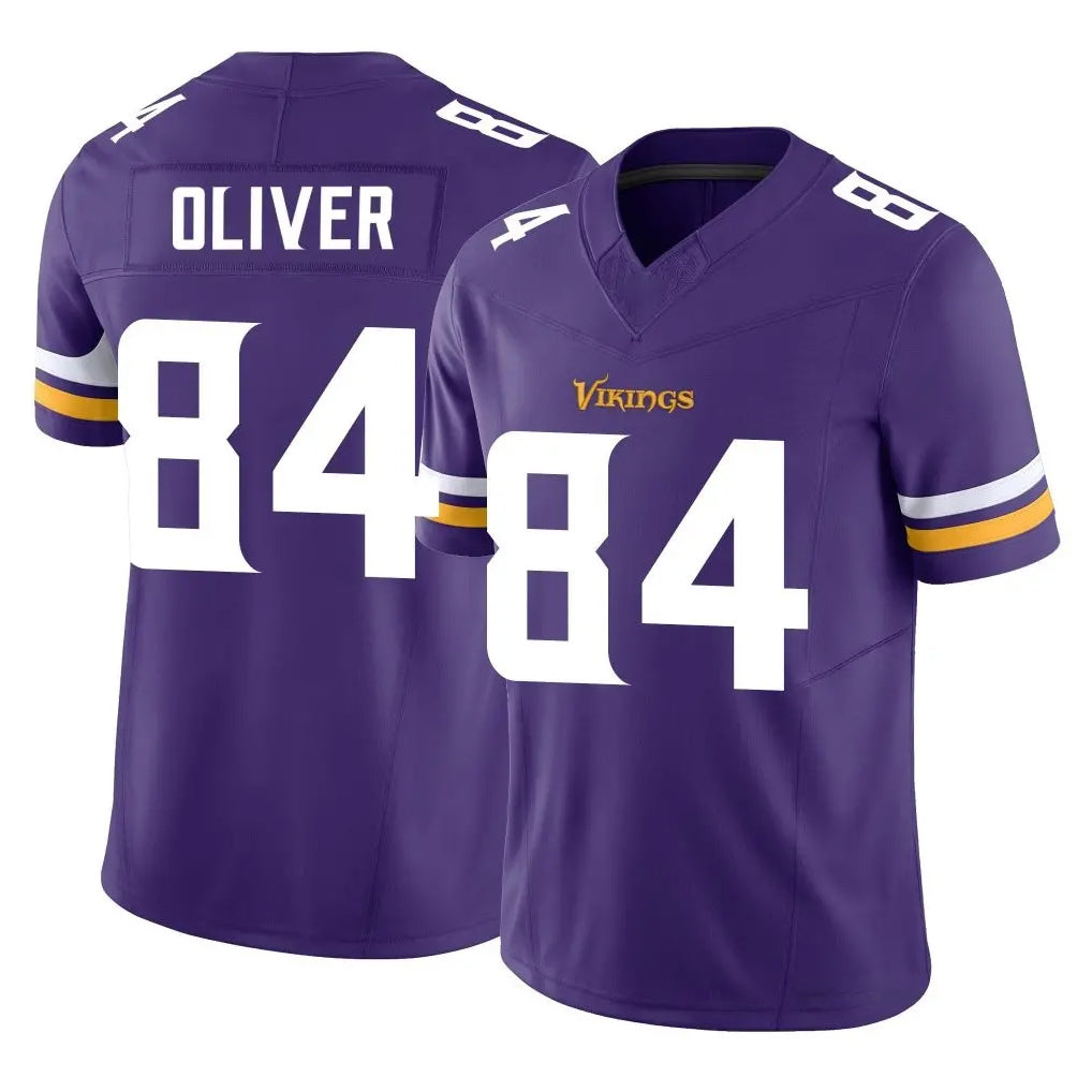 Punc MN.Vikings #84 Josh Oliver Player Purple Limited Vapor F.U.S.E. Home Game Stitched Jerseys
