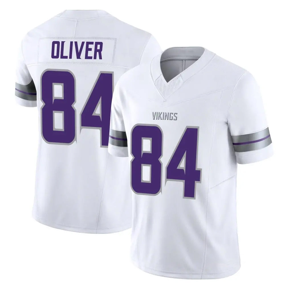Punc MN.Vikings #84 Josh Oliver Player White Limited Alternate Vapor F.U.S.E. Home Game Stitched Jerseys