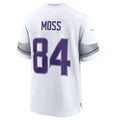 Punc MN.Vikings #84 Randy Moss White Alternate Retired Player Game Jersey American Stitched Jersey