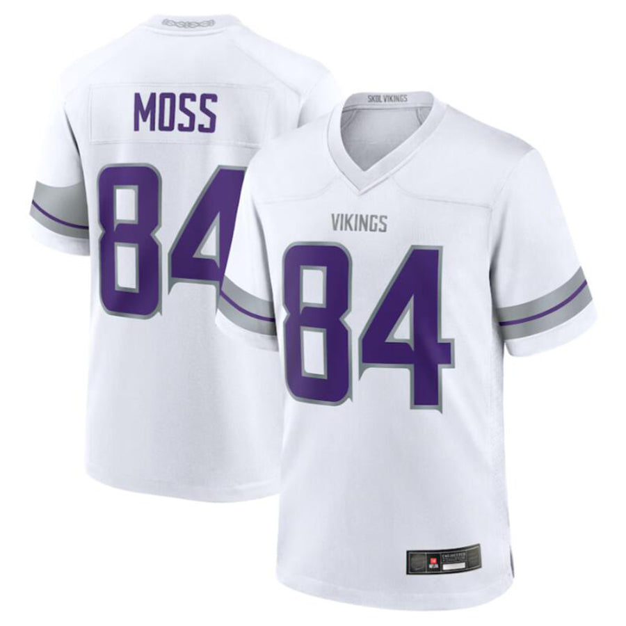 Punc MN.Vikings #84 Randy Moss White Alternate Retired Player Game American Stitched Jerseys