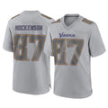 Punc MN.Vikings #87 T.J. Hockenson Player Gray Atmosphere Fashion Home Game Stitched Jerseys