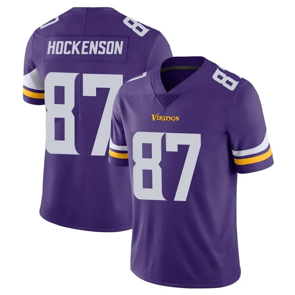 Punc MN.Vikings #87 T.J. Hockenson Player Purple Limited Vapor Untouchable Home Game Stitched Jerseys