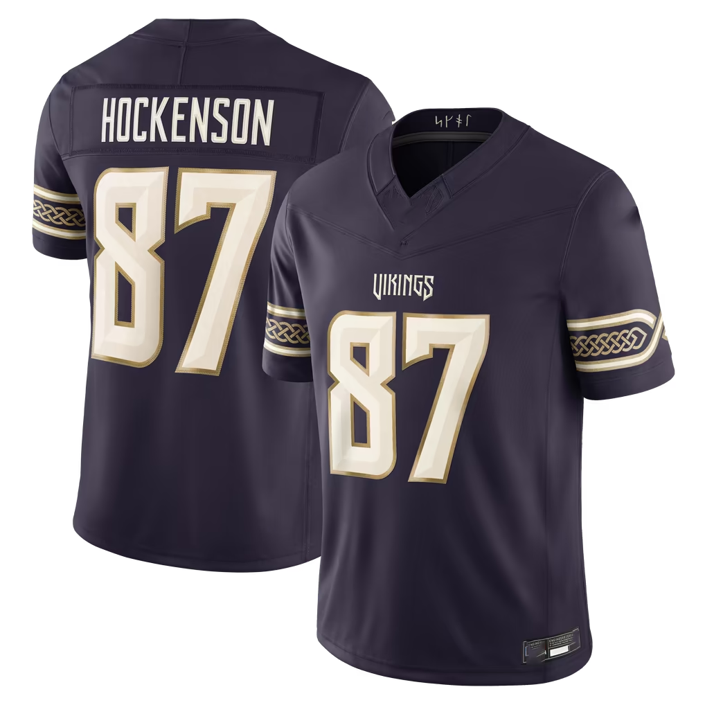 Punc MN.Vikings #87 T.J. Hockenson Purple 2026 Rivalries Collection Limited Stitched Jerseys