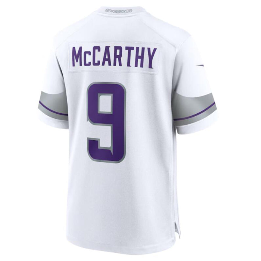 Punc MN.Vikings #9 J.J. McCarthy White Alternate Game Player Jersey American Stitched Jersey