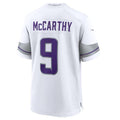 Punc MN.Vikings #9 J.J. McCarthy White Alternate Game Player Jersey American Stitched Jersey