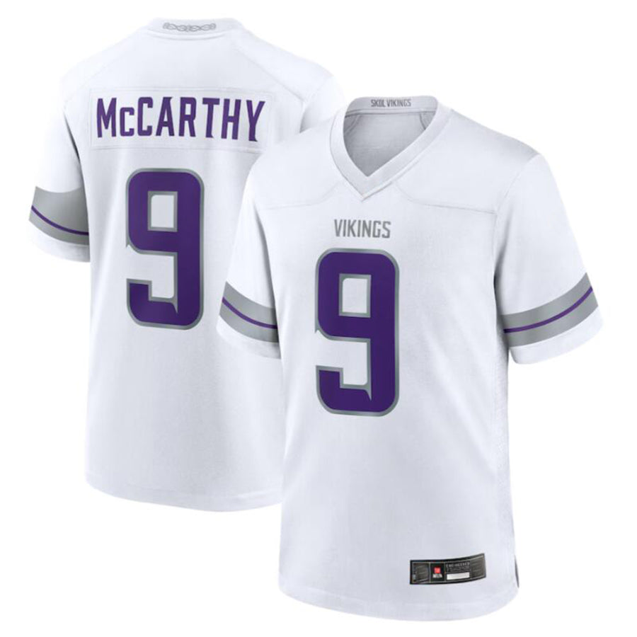 Punc MN.Vikings #9 J.J. McCarthy White Alternate Game Player American Stitched Jerseys